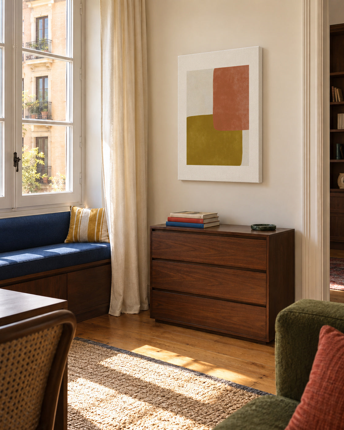 Quiet Balance - Unframed canvas in an interior