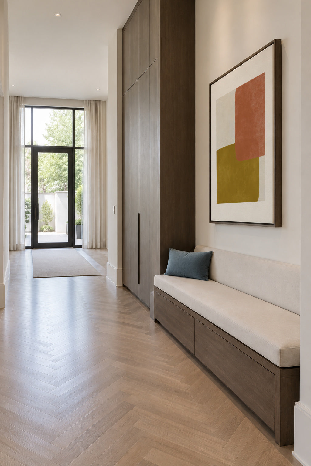 Quiet Balance - Framed canvas in an interior