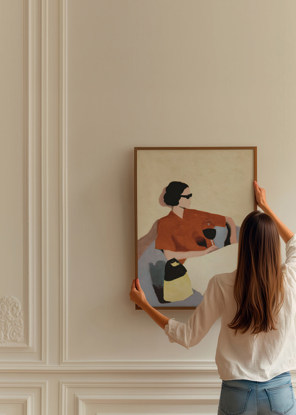 Cuadro de cocina con mujer y copa de vino – Product3