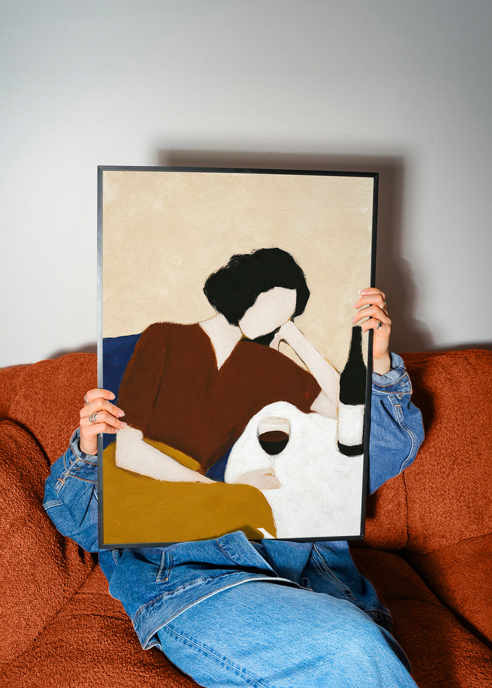 Cuadro de cocina con figura y copa de vino – Product3