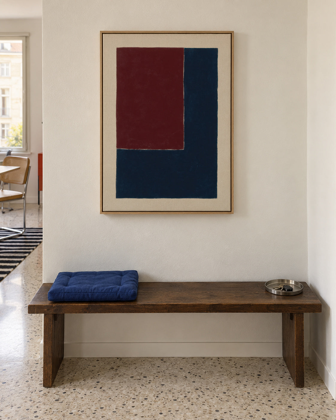 Divided Deep - Framed canvas in an interior