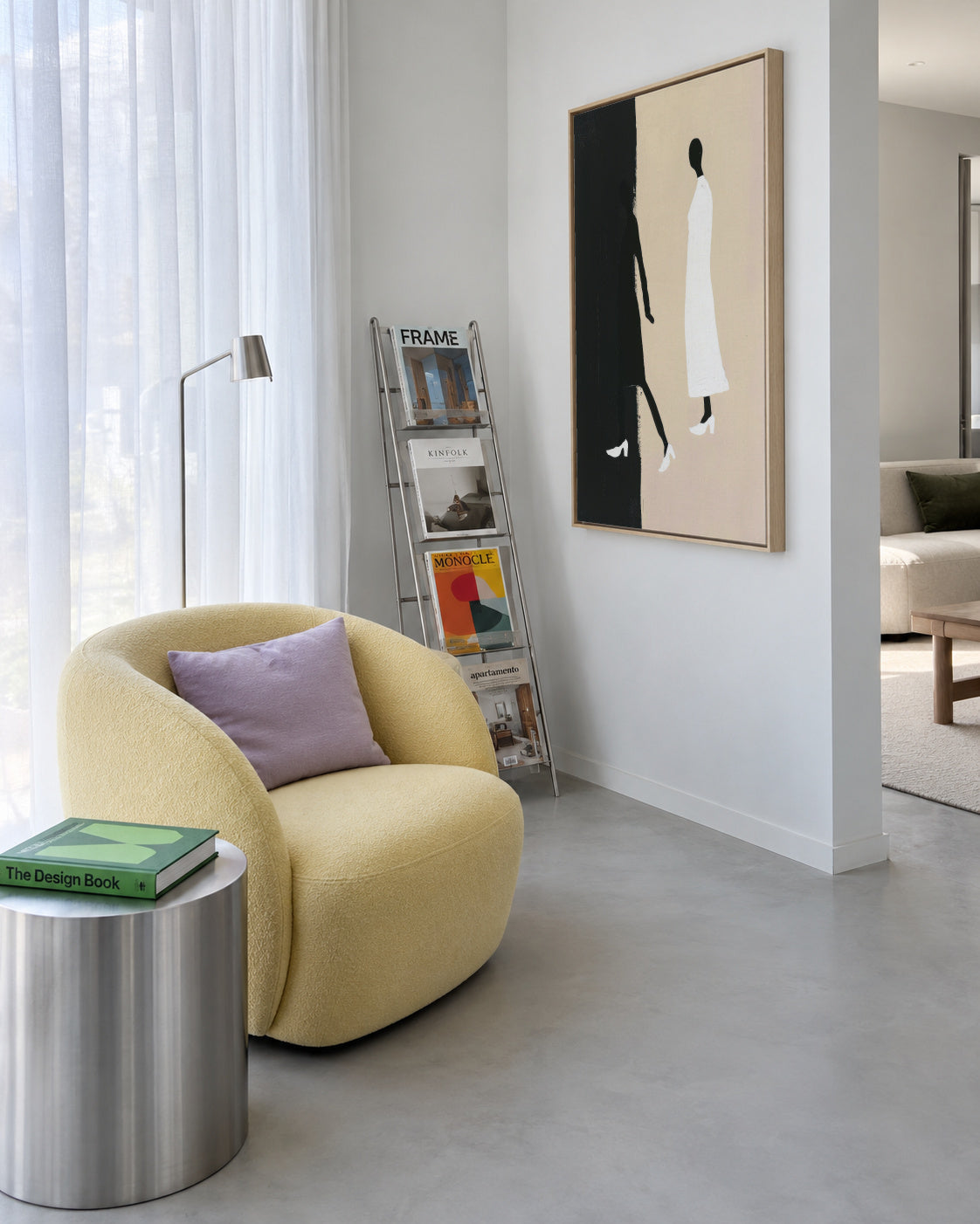 Shadow Walk - Framed canvas in an interior