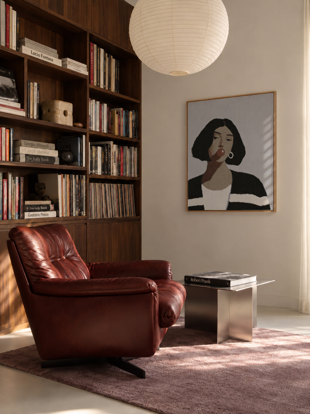 Striped Shirt Study - Framed canvas in an interior