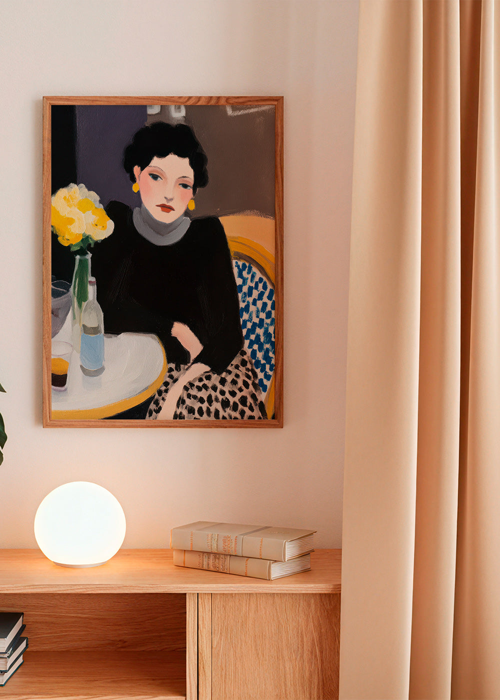 Cuadro de cocina con mujer en café – Product2