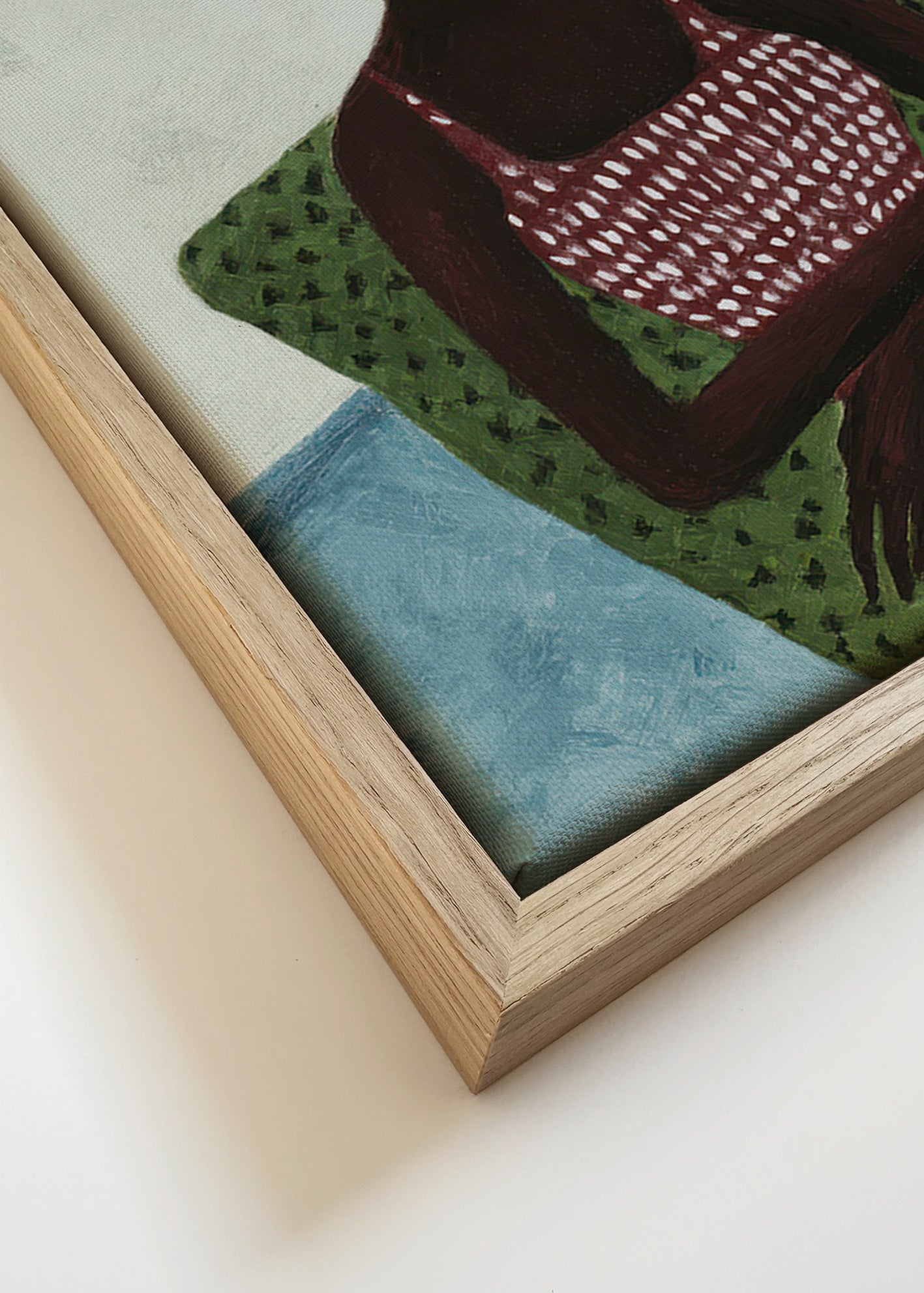 Ilustración elegante con figura reclinada y sombrero – Canvas detail