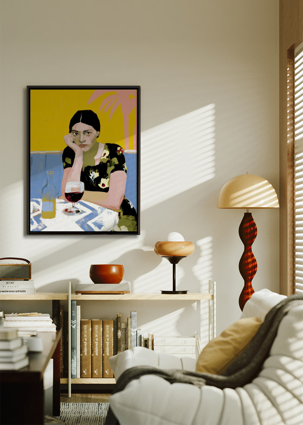 Midnight Cocktail - Framed canvas in an interior