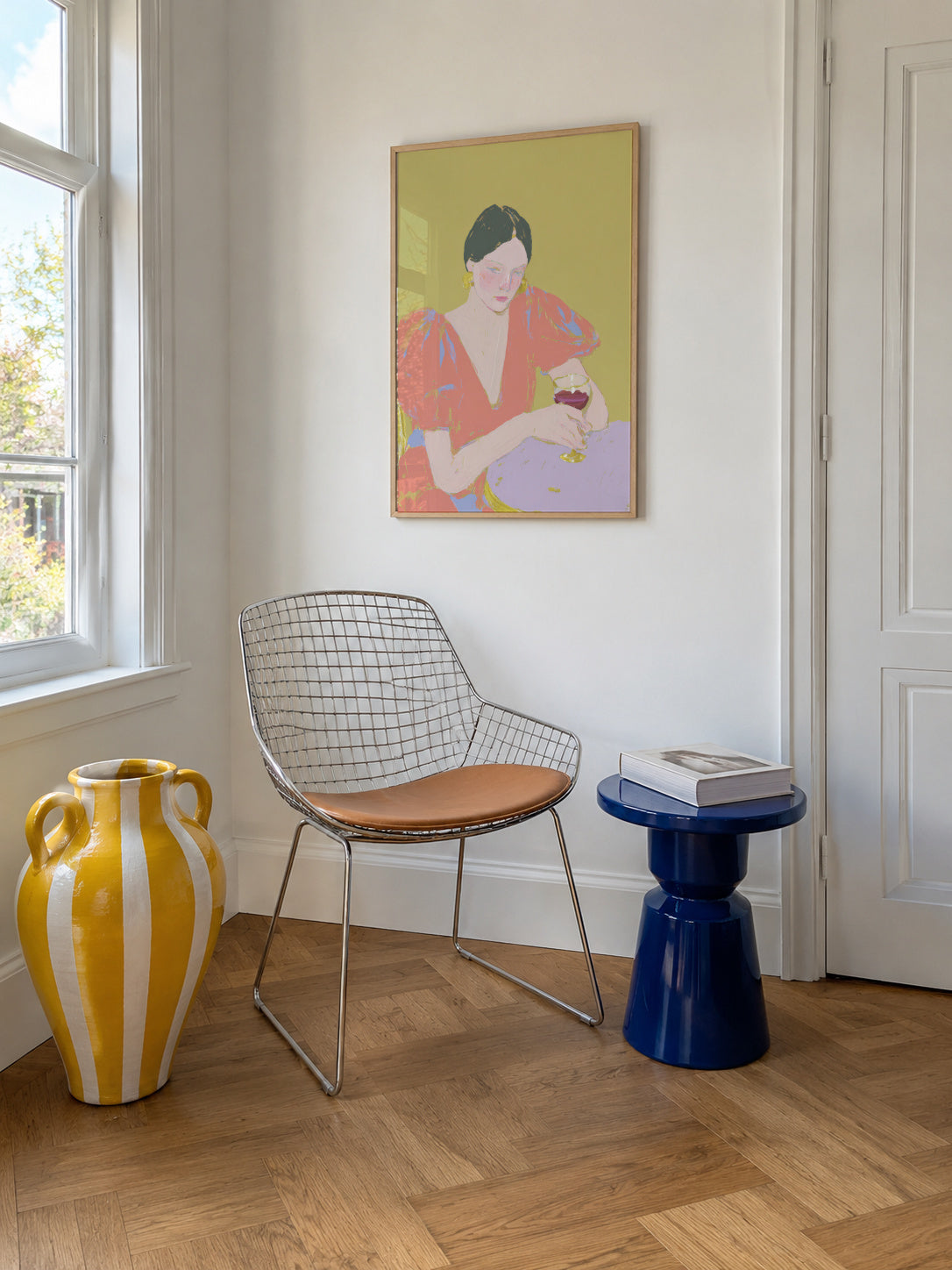 Pastel Evening - Framed poster in an interior