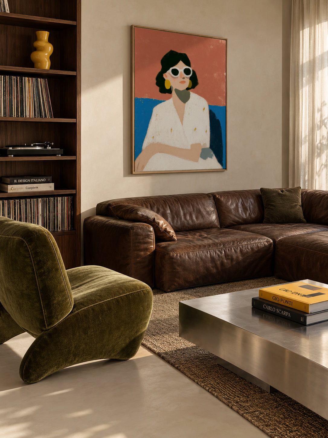 Relaxation - Framed canvas in an interior