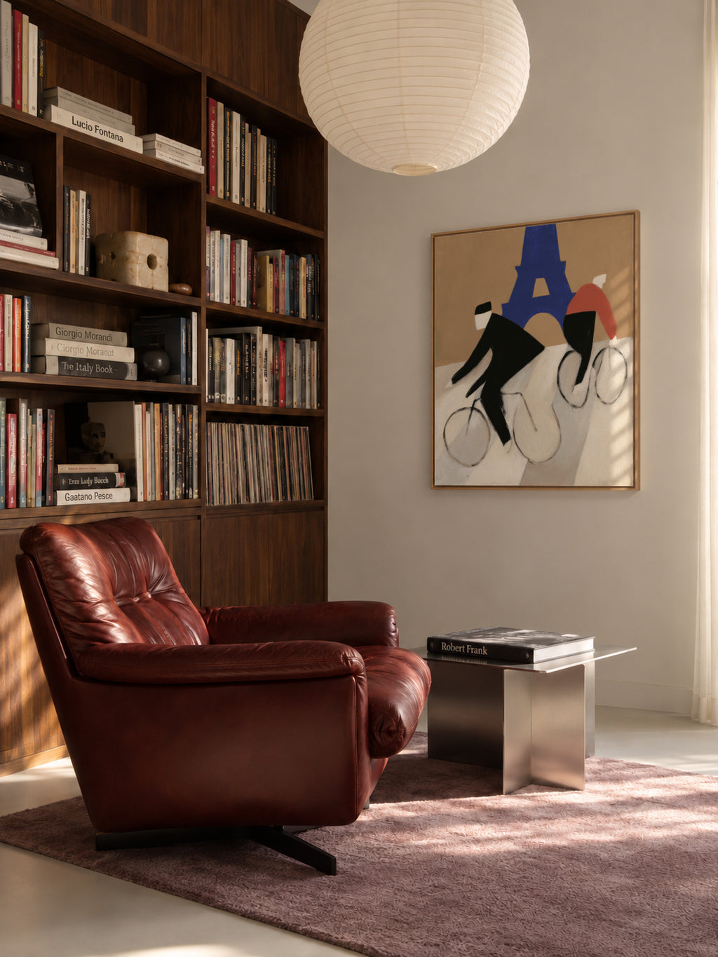 Paris Ride - Framed canvas in an interior
