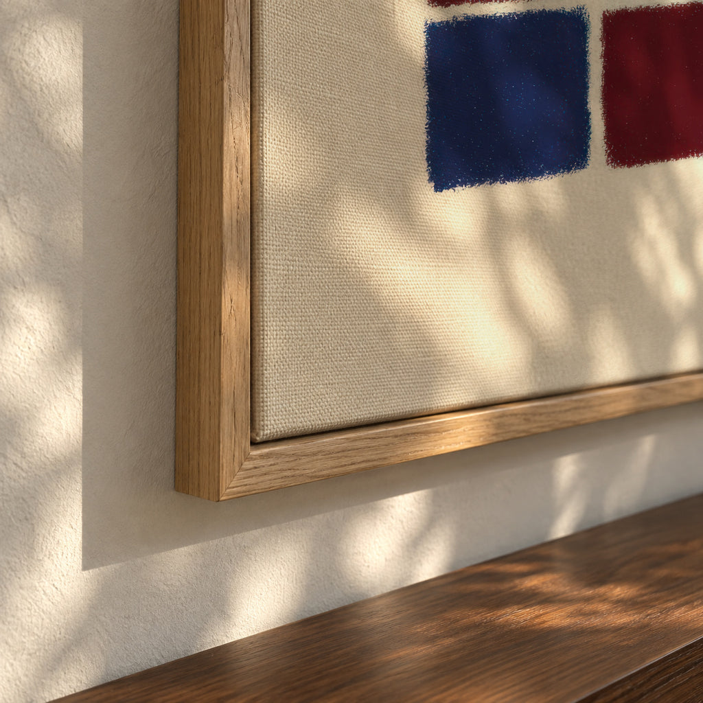 Mosaic Grid - Framed canvas detail