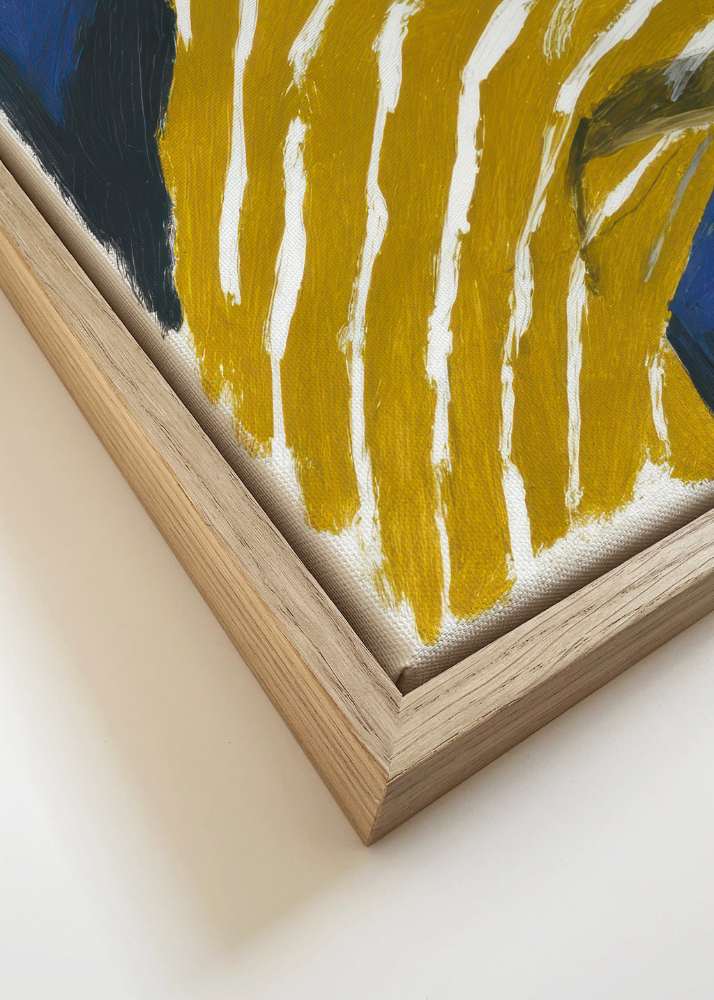 Golden Stripes - Framed canvas detail