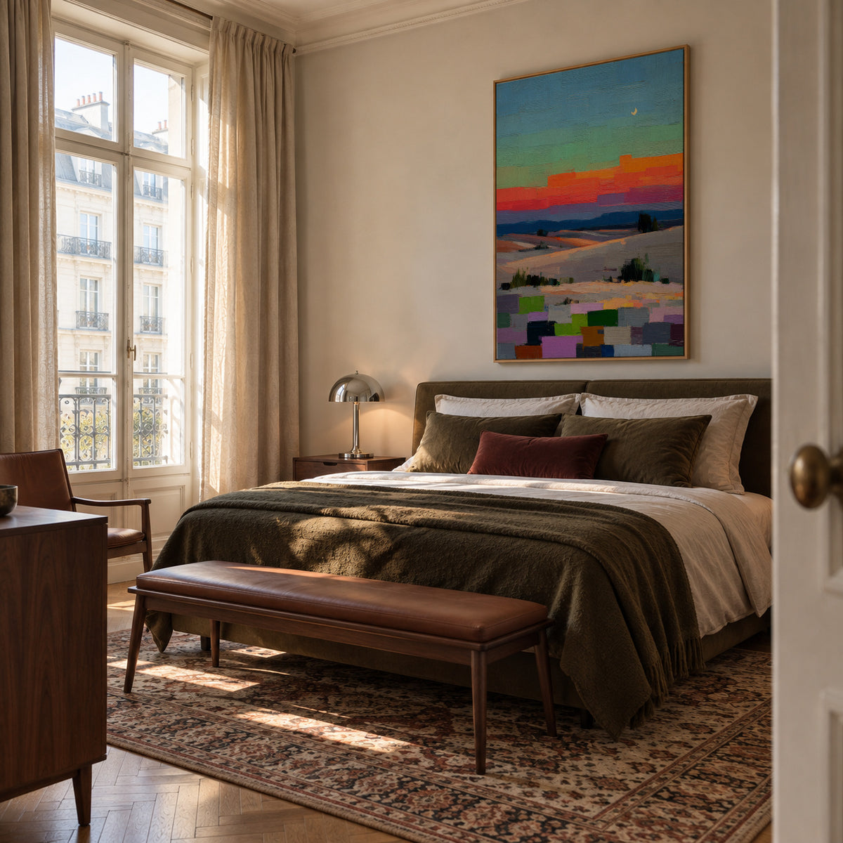 Colorfield Coast - Framed canvas in an interior