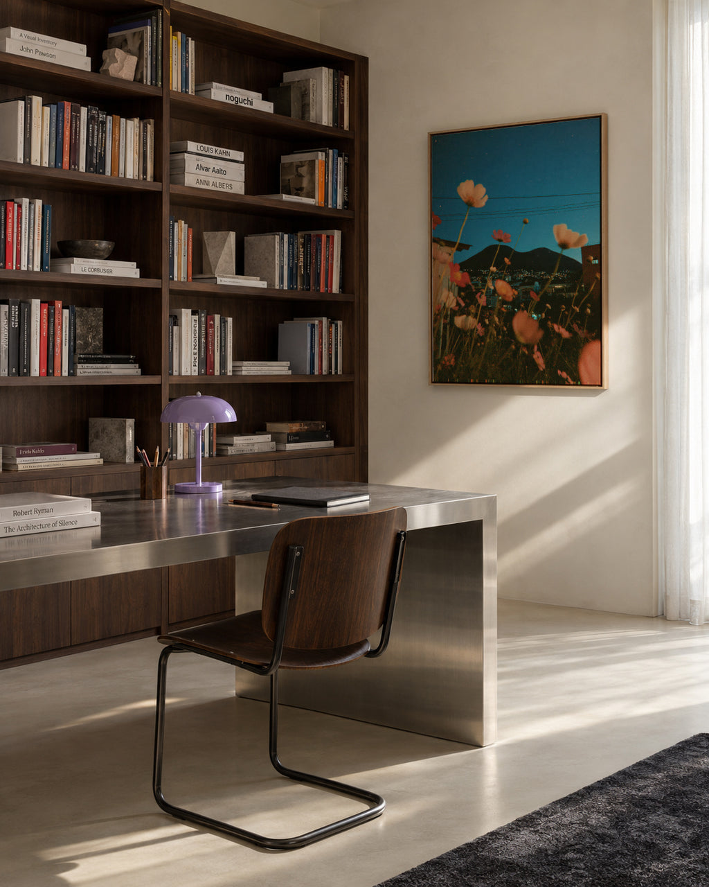 Wildflower Sunset - Framed canvas in an interior