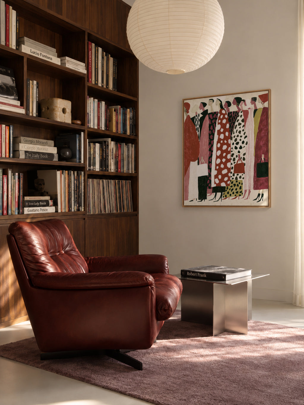 The Fashion Crowd - Framed canvas in an interior