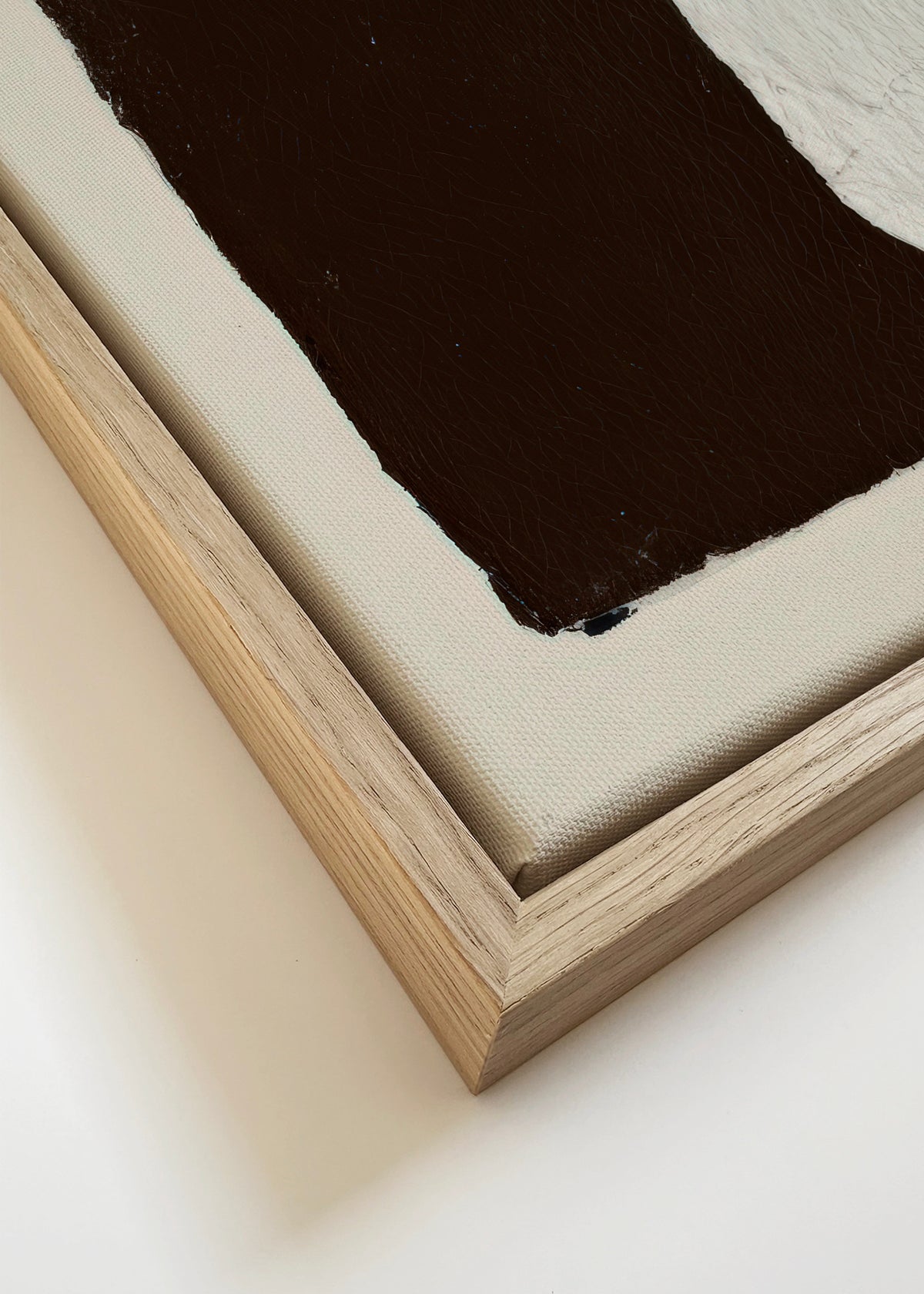 Mocha Balance - Framed canvas detail
