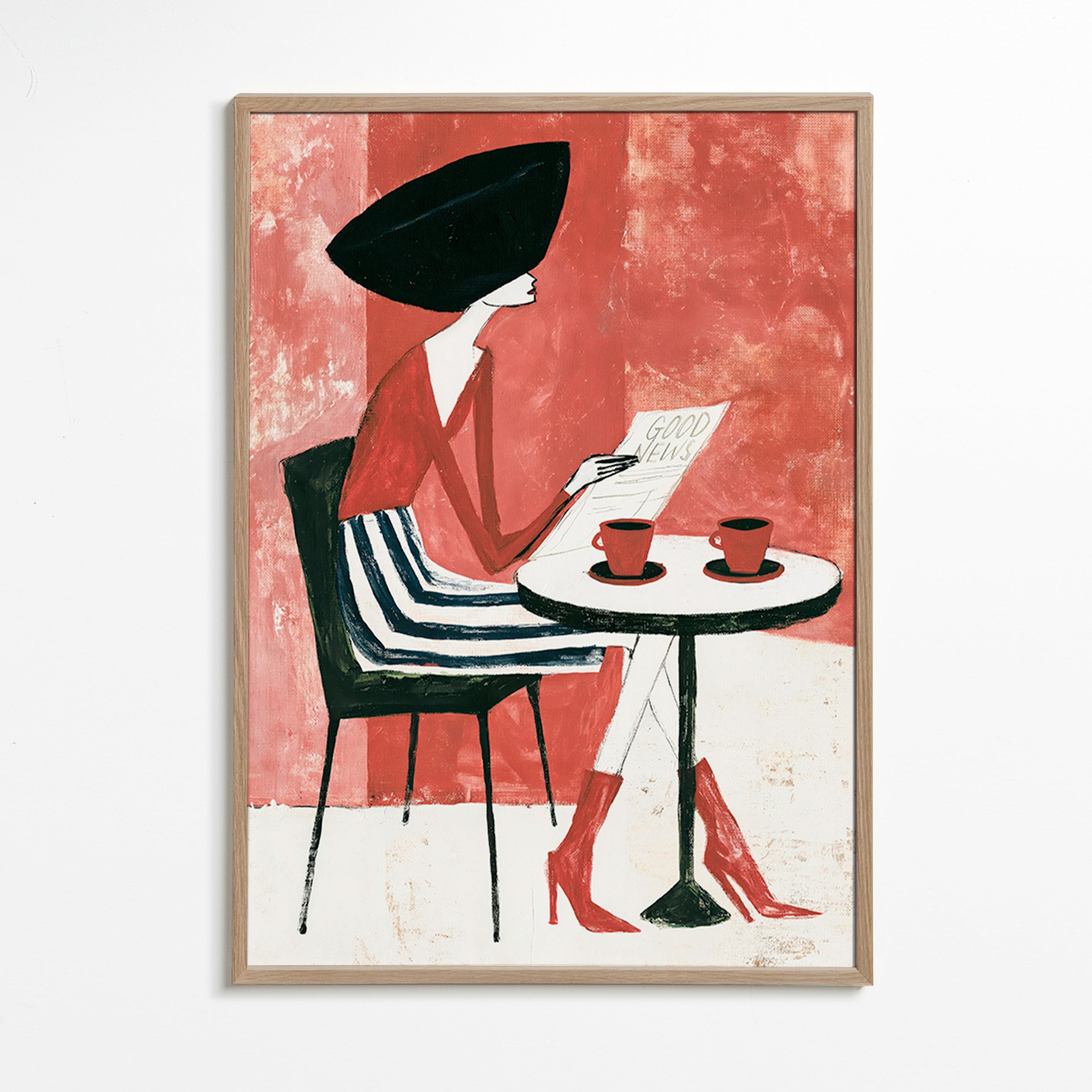 Küchenkunst Frau mit Kaffee