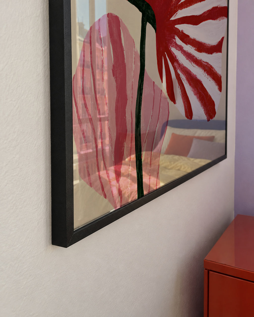 Bloom in Red - Framed poster detail