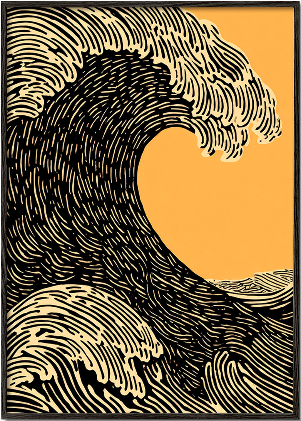 Illustration Schwarze Welle Grafik