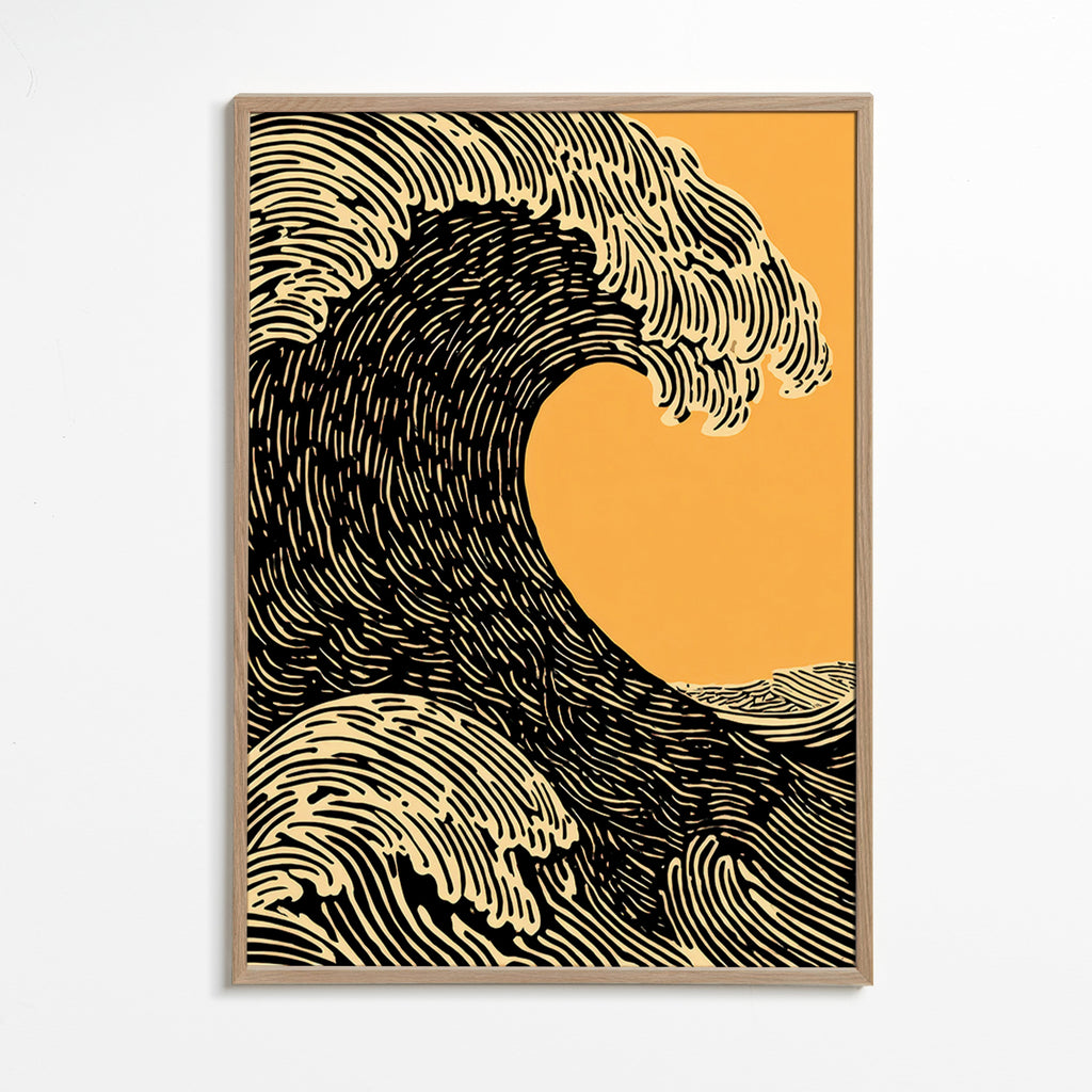 Illustration Schwarze Welle Grafik