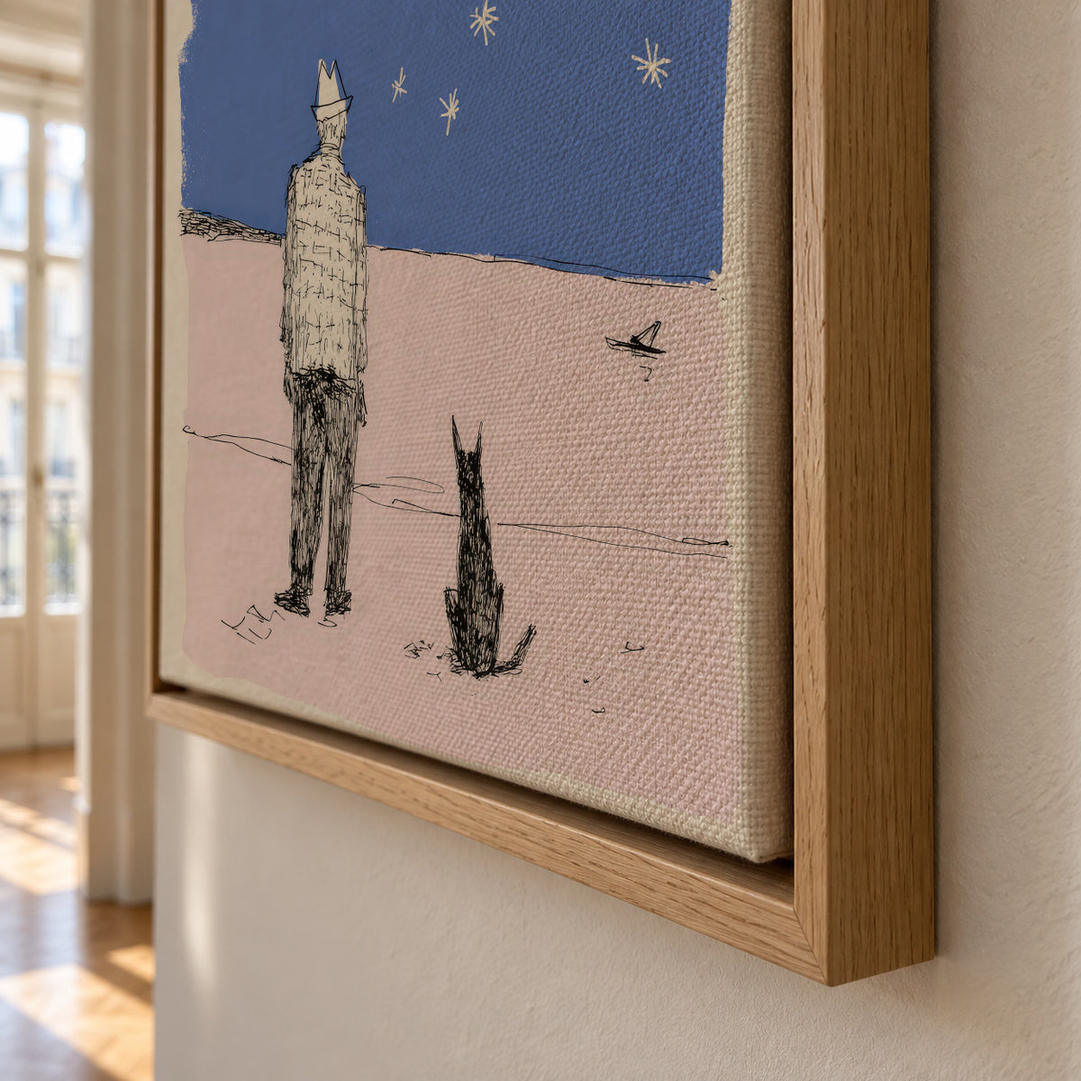 Under the Stars - Framed canvas detail