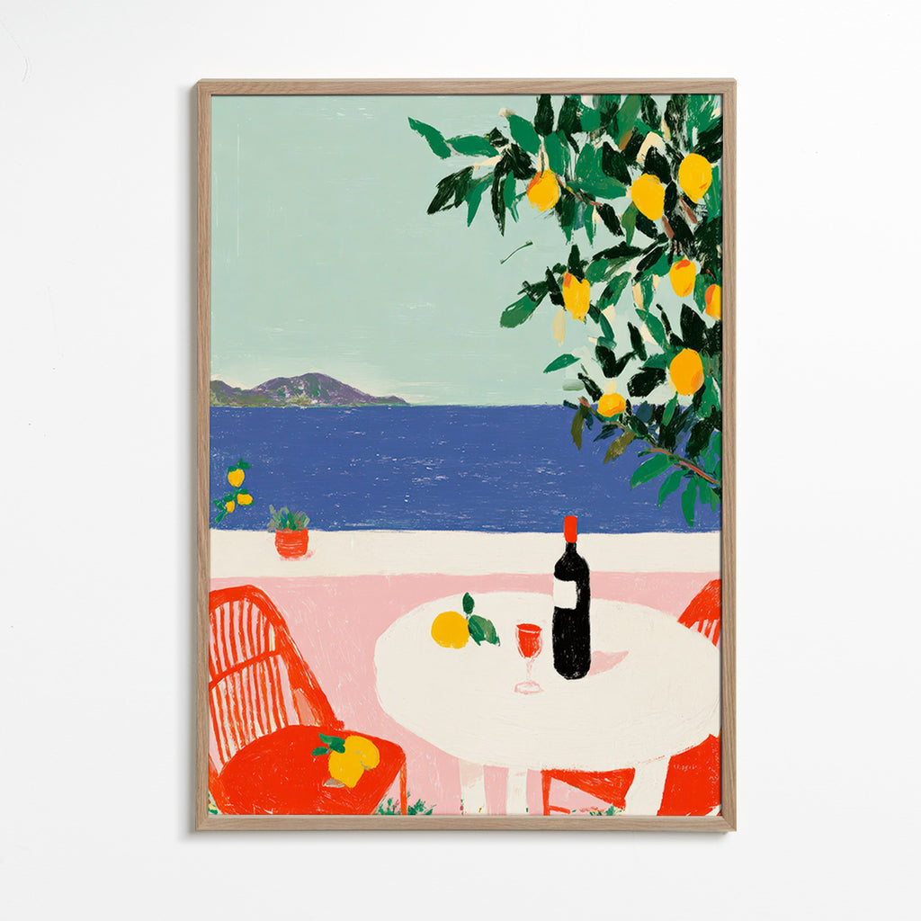 Küchenkunst Mediterraner Tisch mit Zitronen