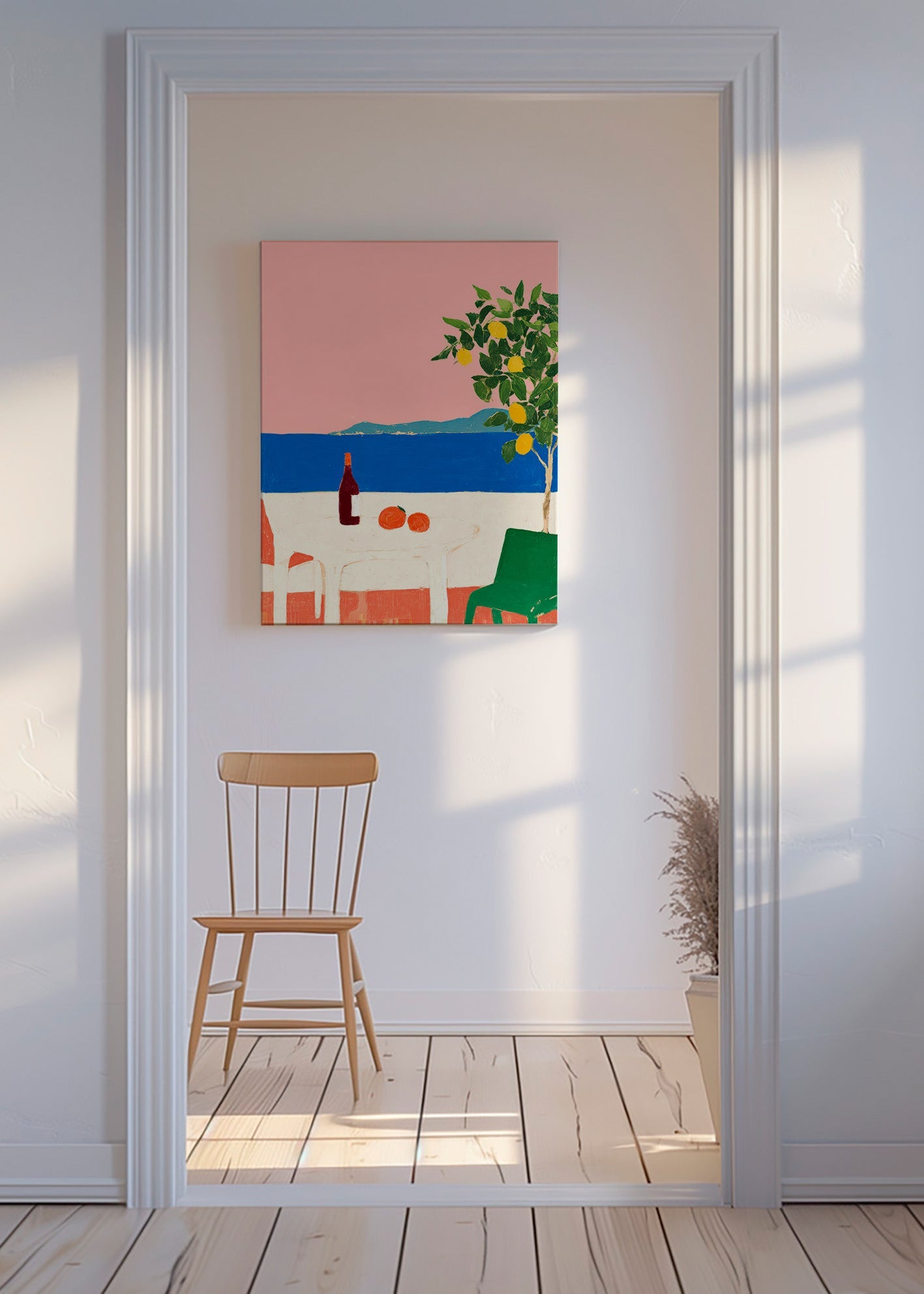 Küchenkunst Rosa Riviera mit Zitronenbaum