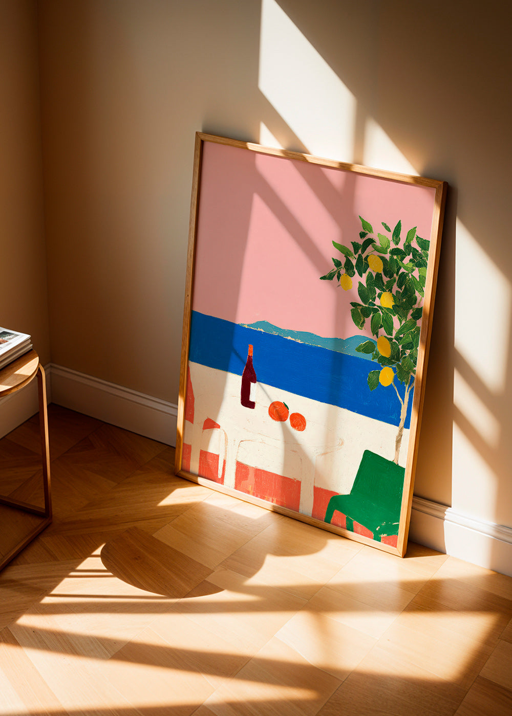 Küchenkunst Rosa Riviera mit Zitronenbaum