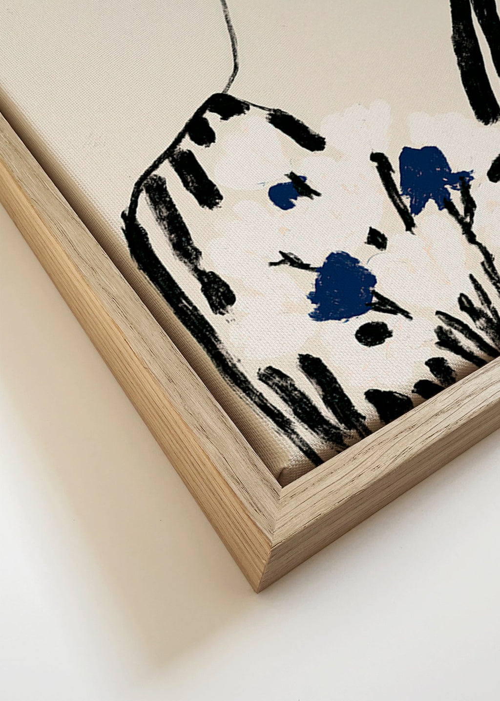 Illustration: Frauenportrait mit Blumenmotiv