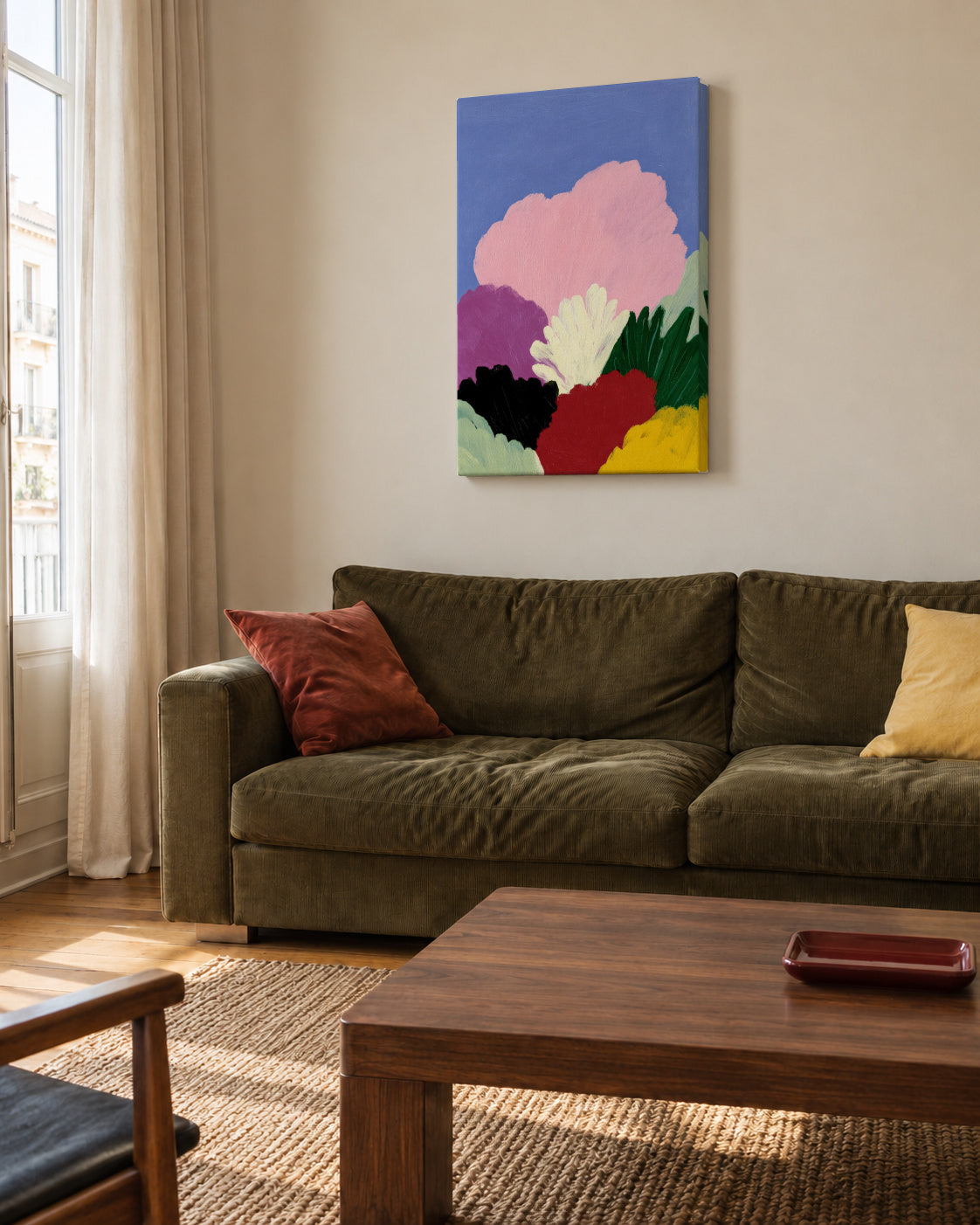 Bloomscape - Unframed canvas in an interior