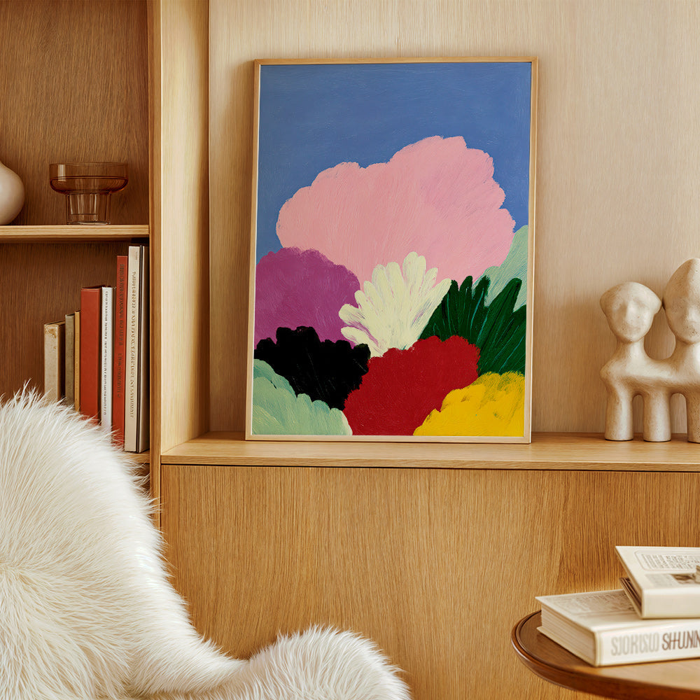 Botanischer Druck Bloomscape mit abstrakten Blumen