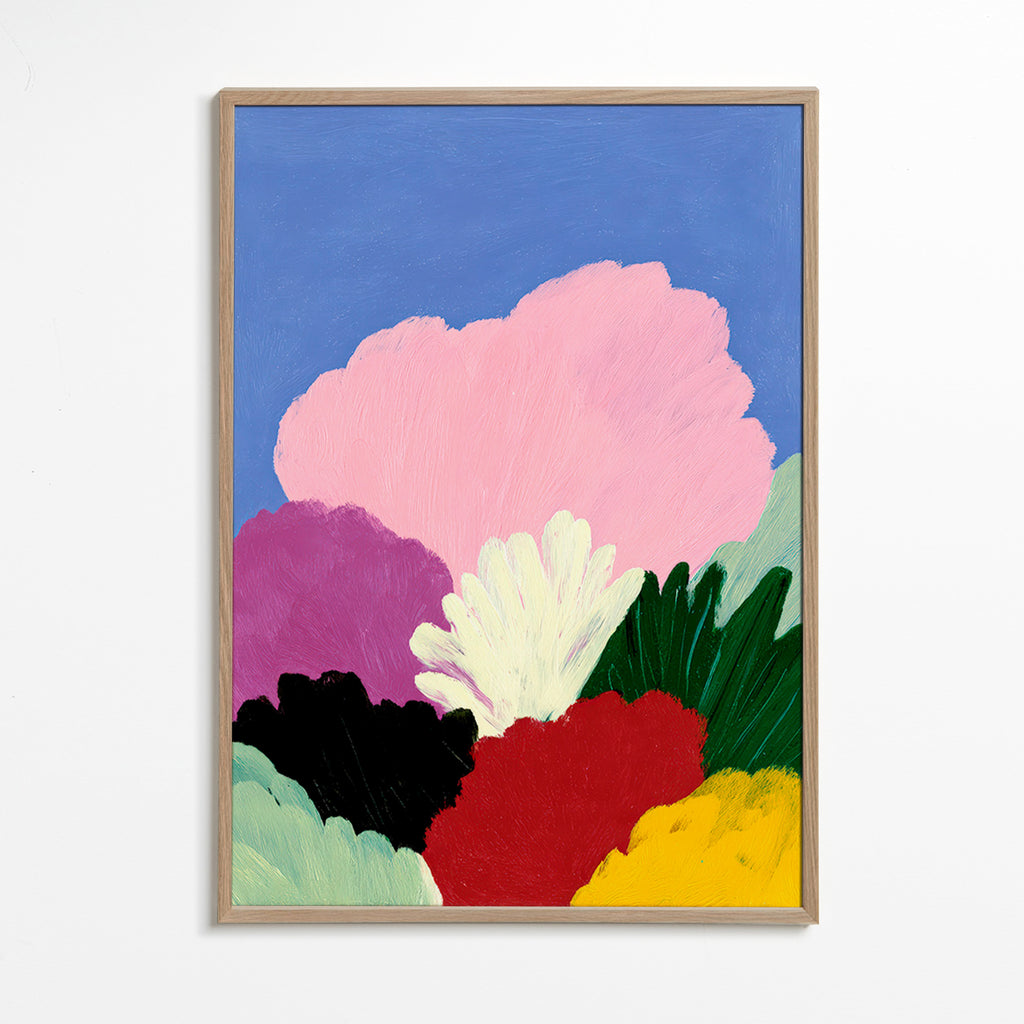 Botanischer Druck Bloomscape mit abstrakten Blumen