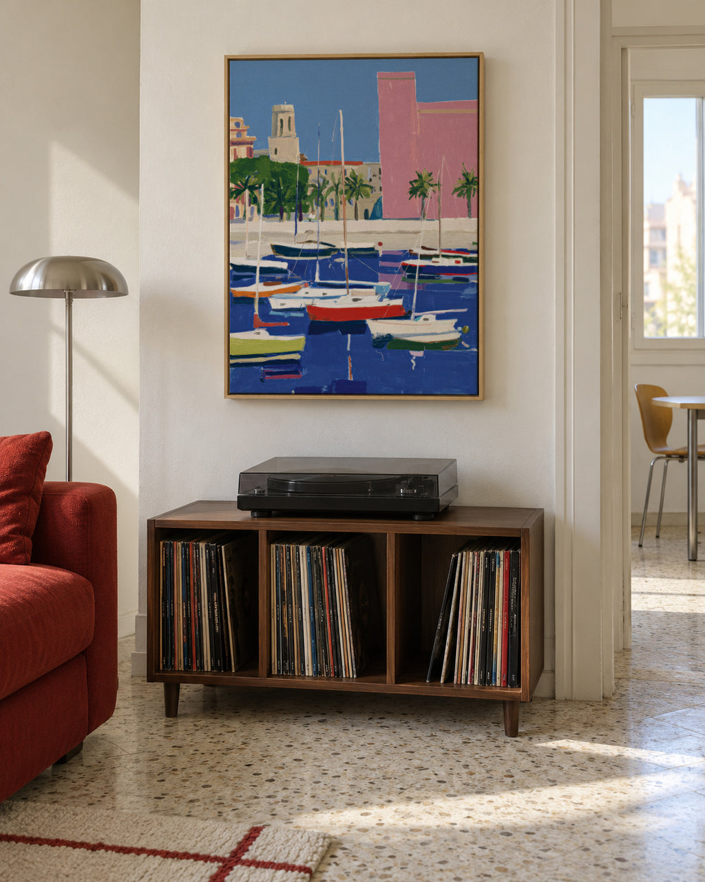 Marina Pastels - Framed canvas in an interior