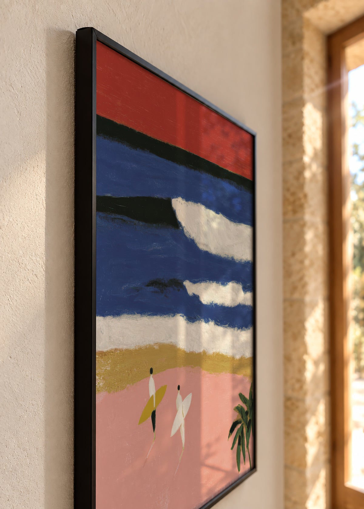 Coral Waves - Framed poster detail