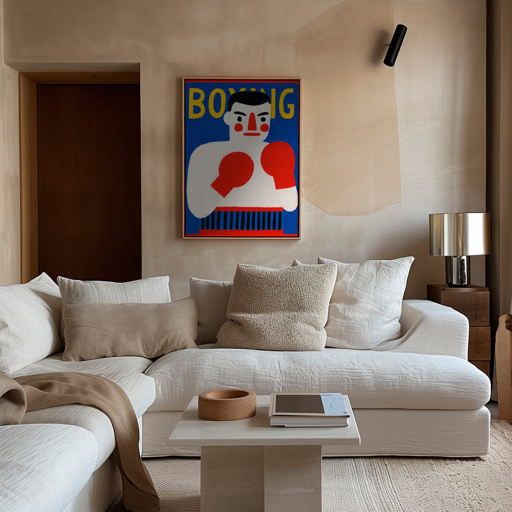 Sportkunst: illustrierter Boxer