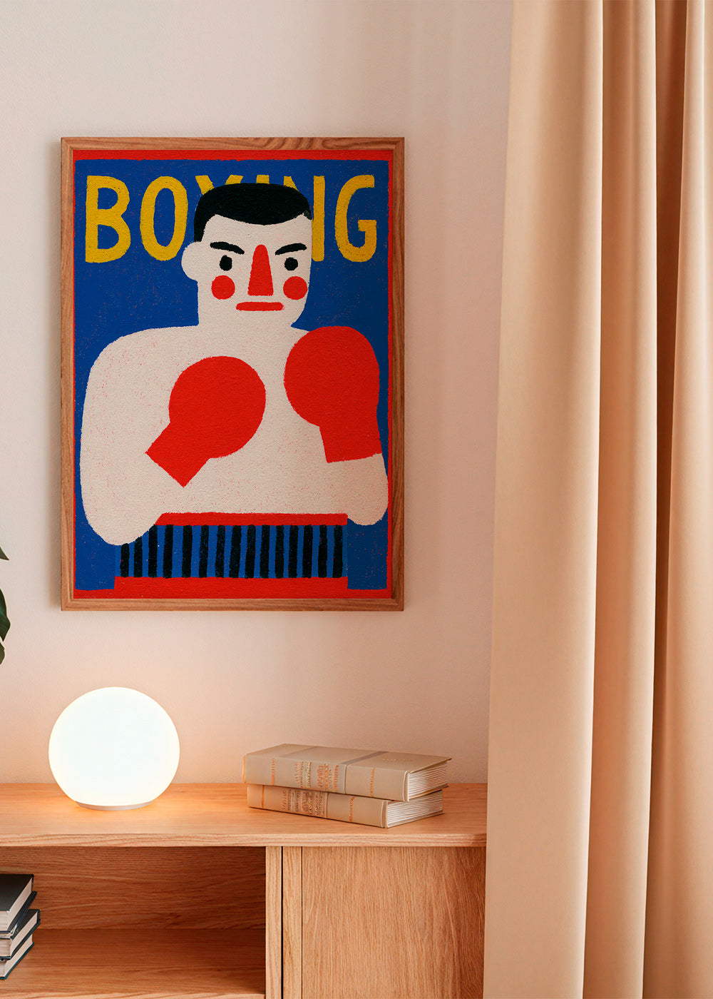 Sportkunst: illustrierter Boxer