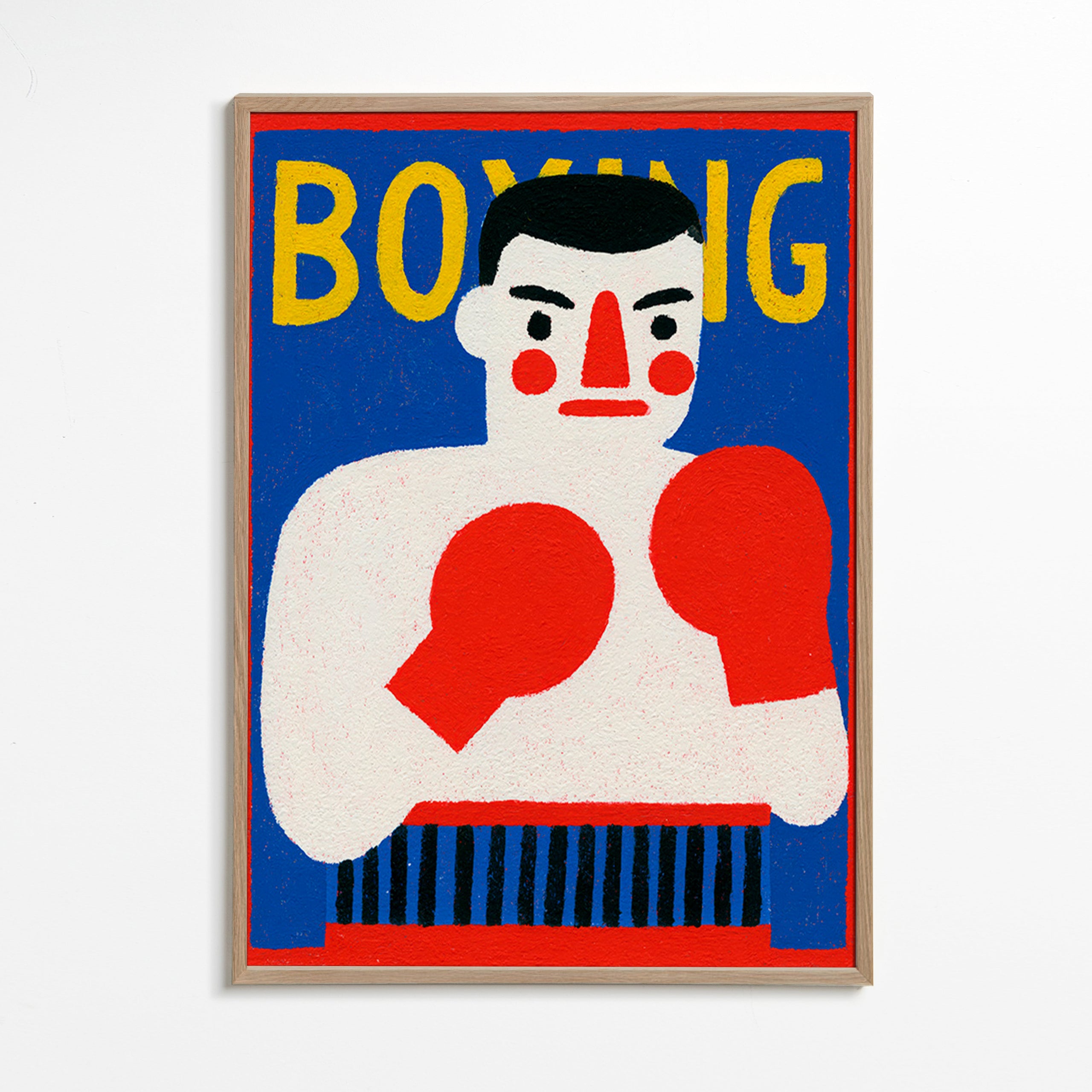 Sportkunst: illustrierter Boxer