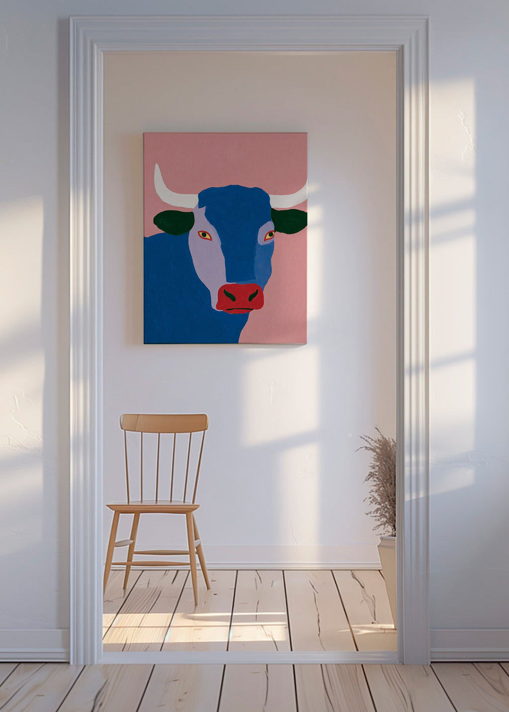 Indigo Stier Gemälde