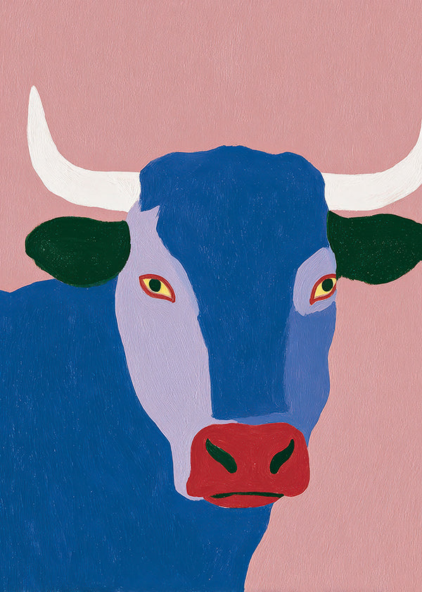 Indigo Stier Gemälde
