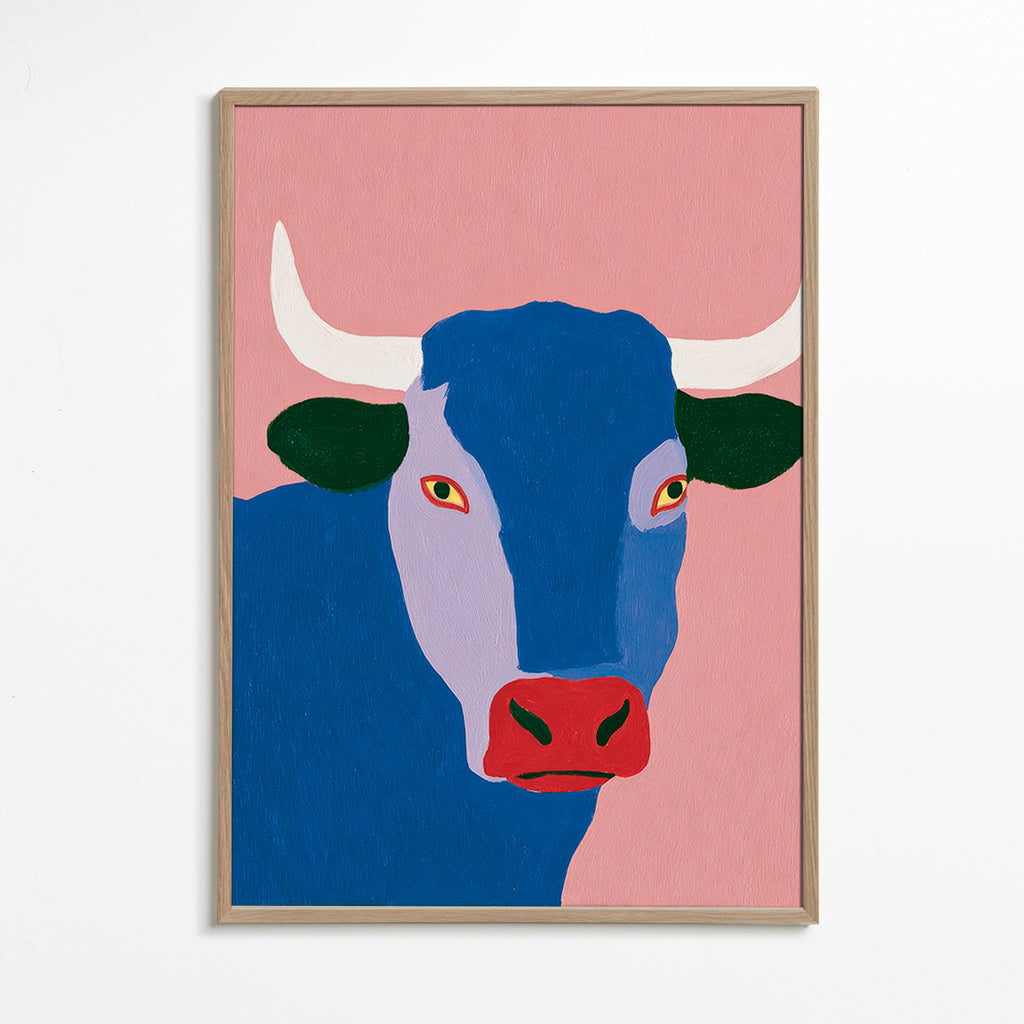 Indigo Stier Gemälde