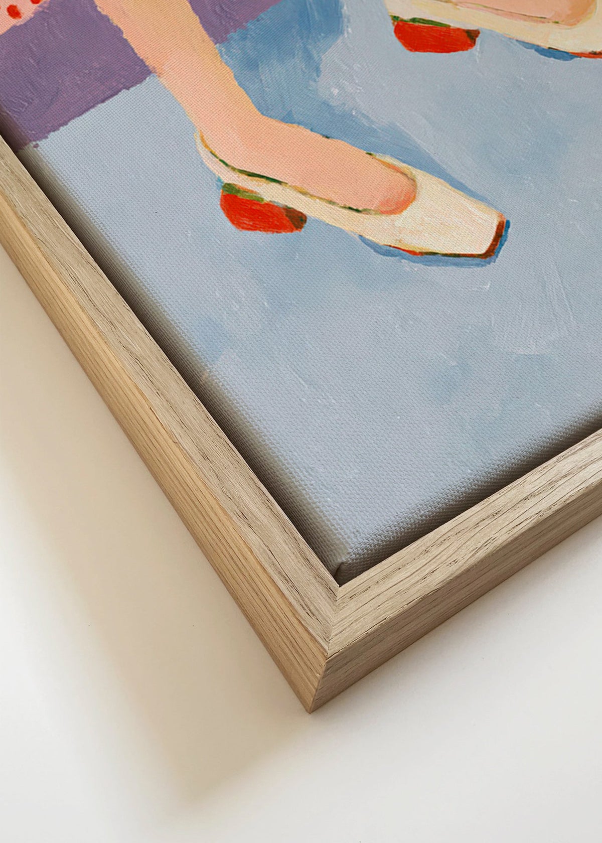 Illustration rote Schuhe mit gemustertem Rock