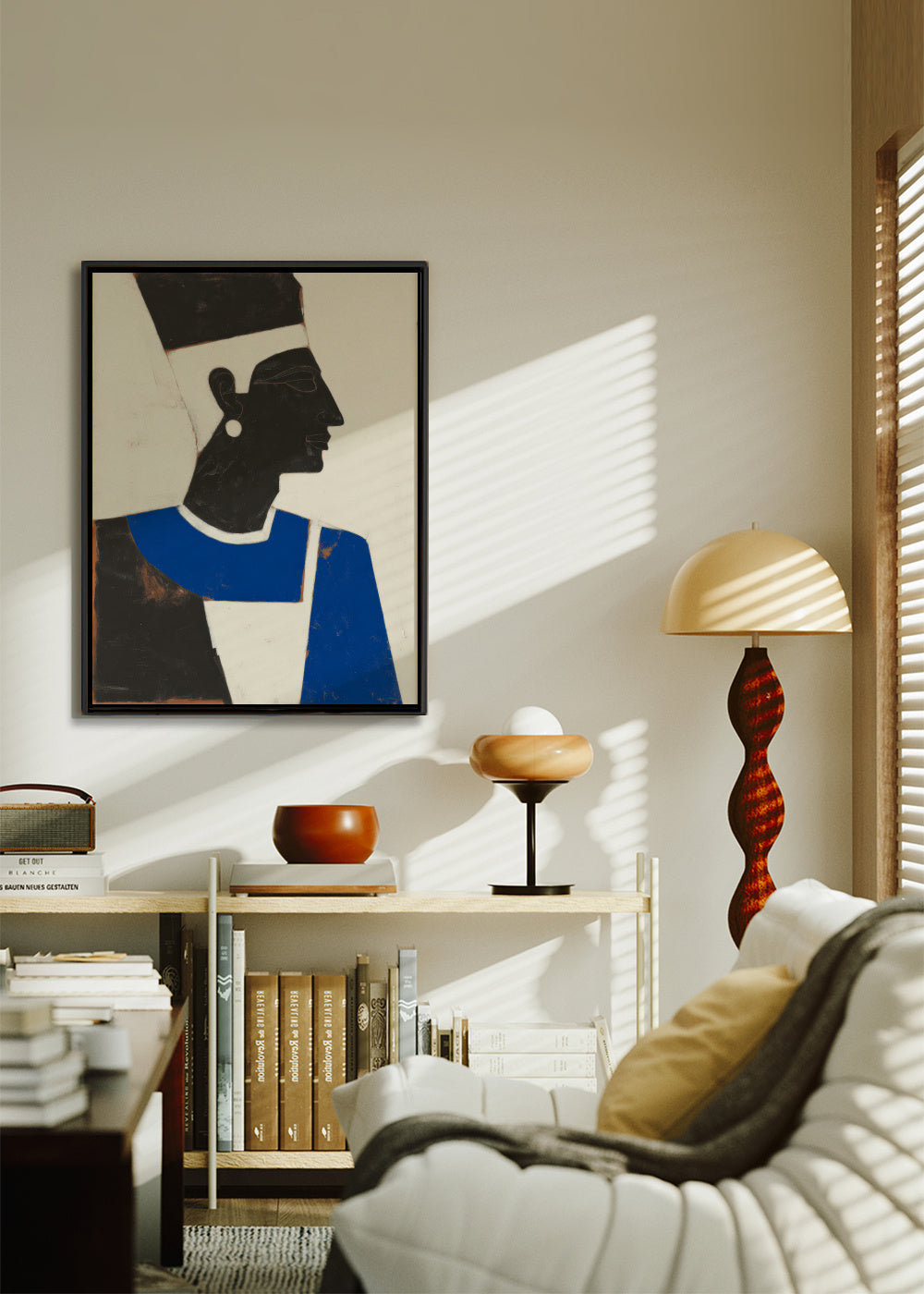 Graphic Profile - Framed canvas in an interior