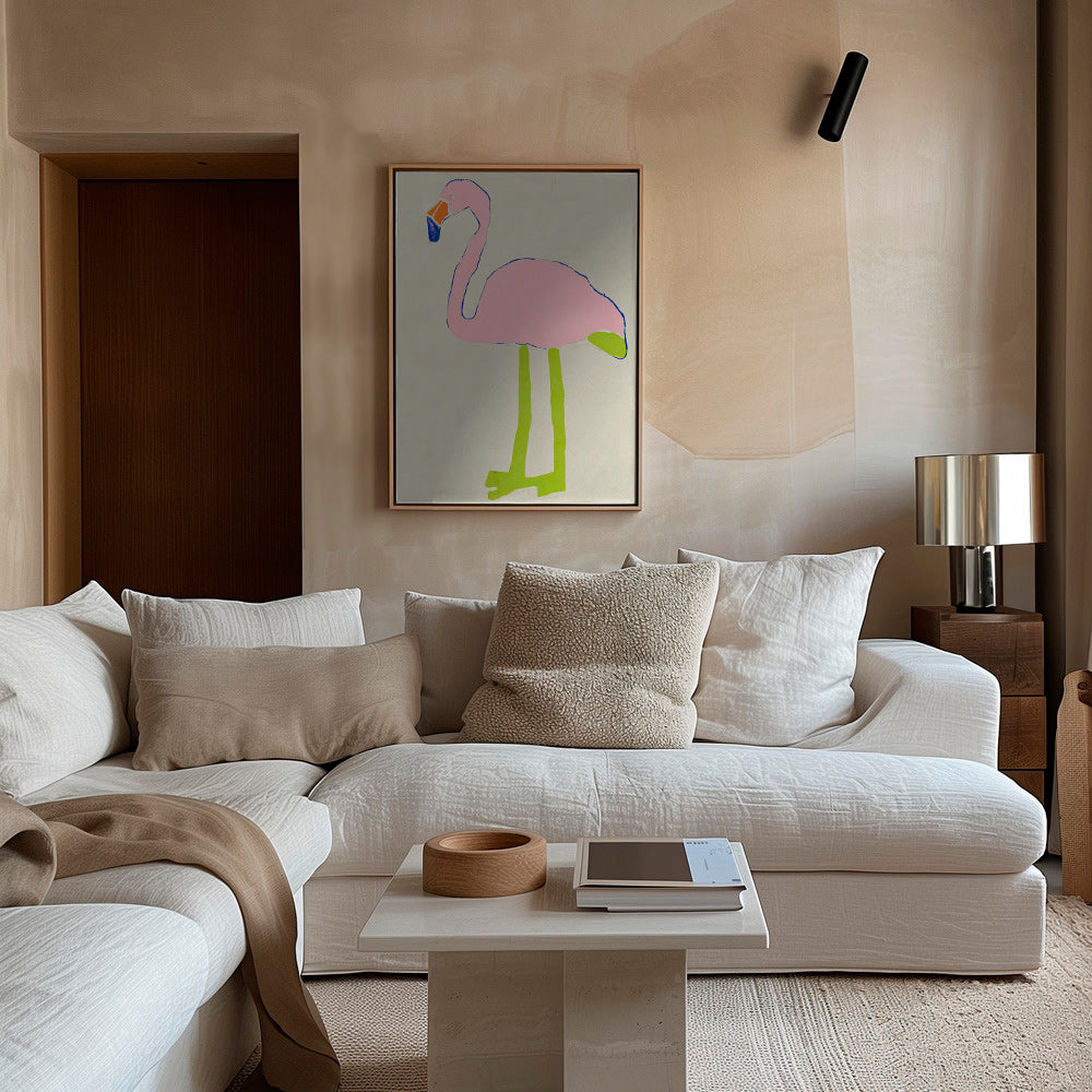 Rosa Flamingo Kunstdruck