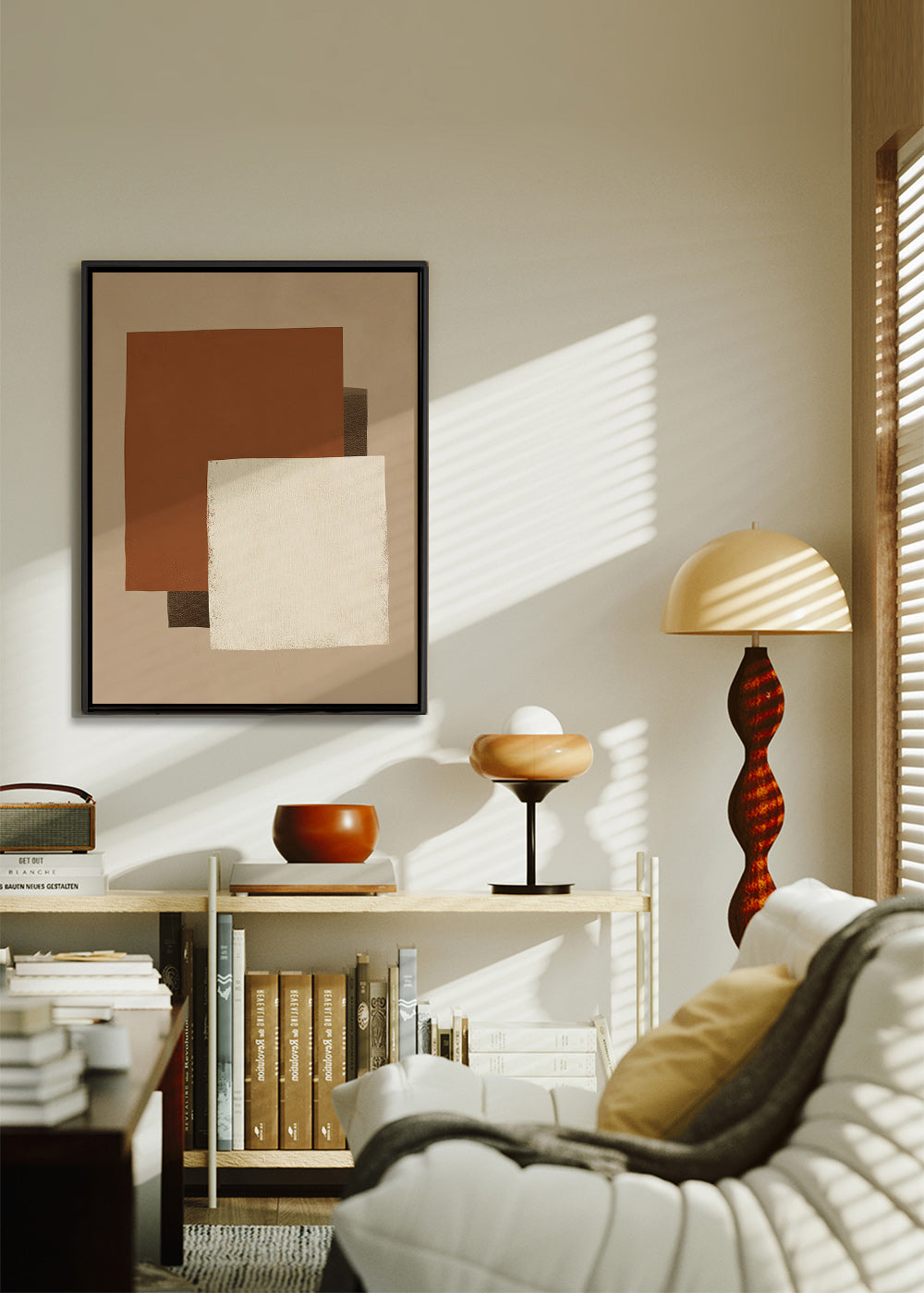 Geometrisches Bild in Erdtönen