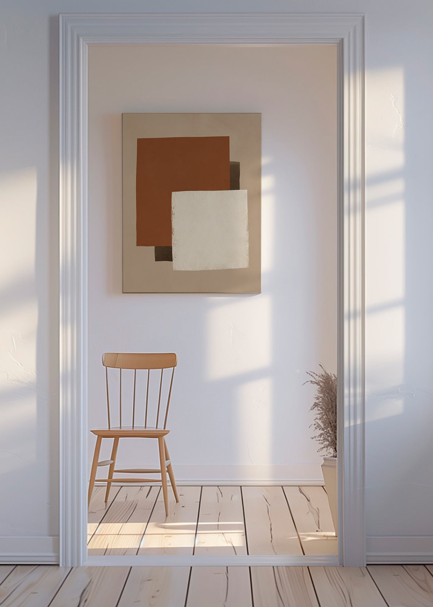 Geometrisches Bild in Erdtönen