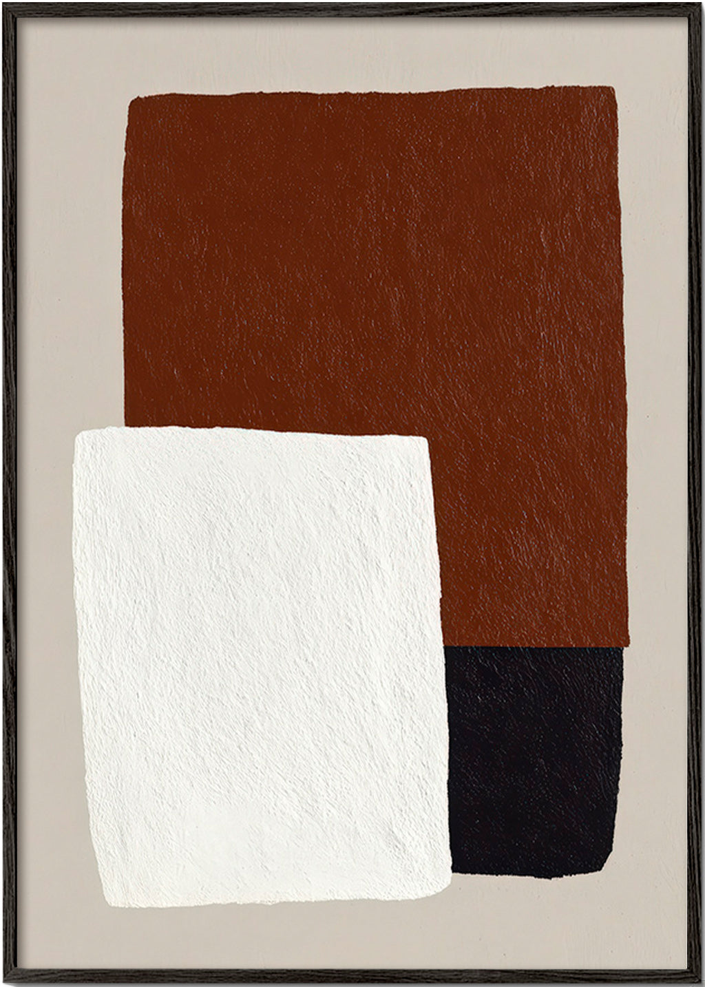 Minimalistisches Design mit braunen und weißen Blöcken