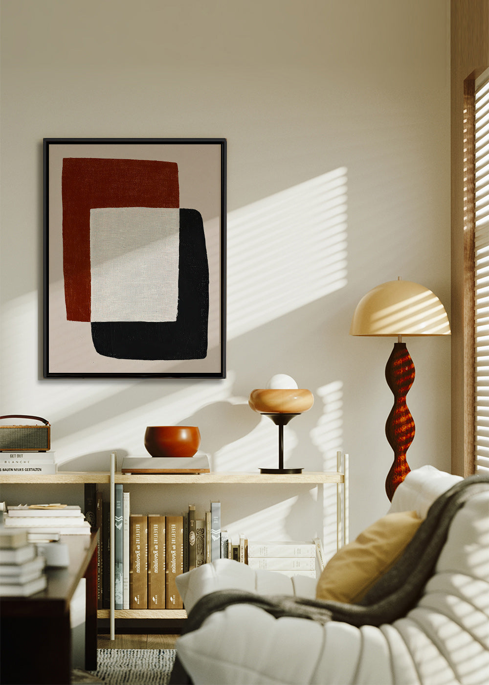 Minimalistisches Bild mit überlappenden Formen