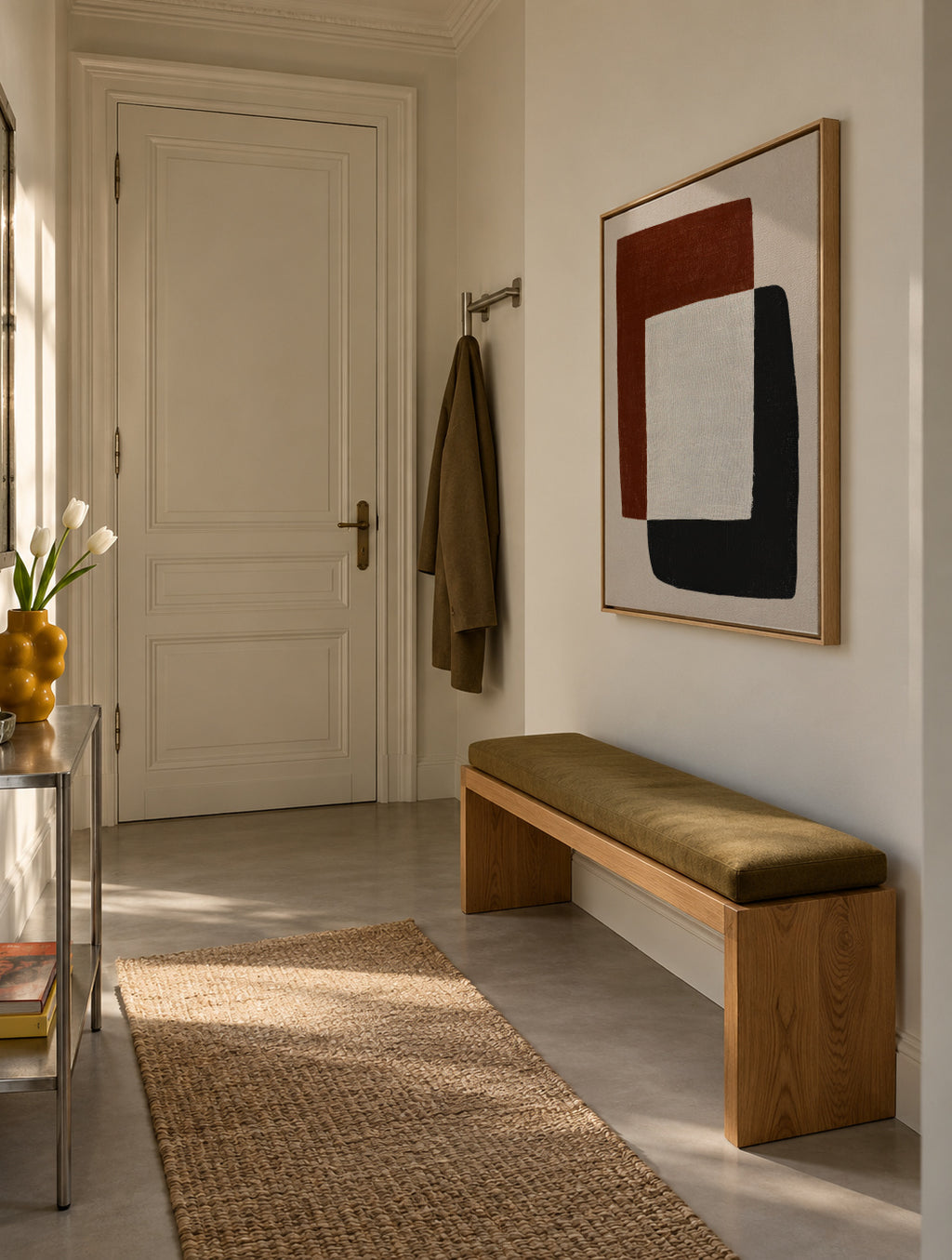 Soft Contrast - Framed canvas in an interior