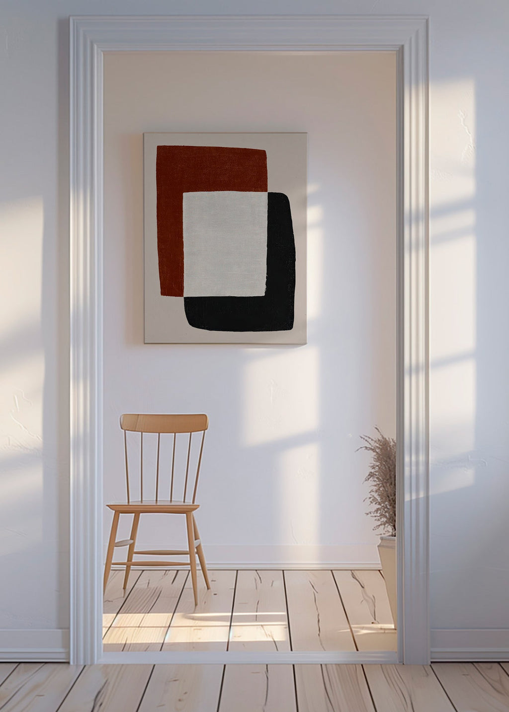 Minimalistisches Bild mit überlappenden Formen