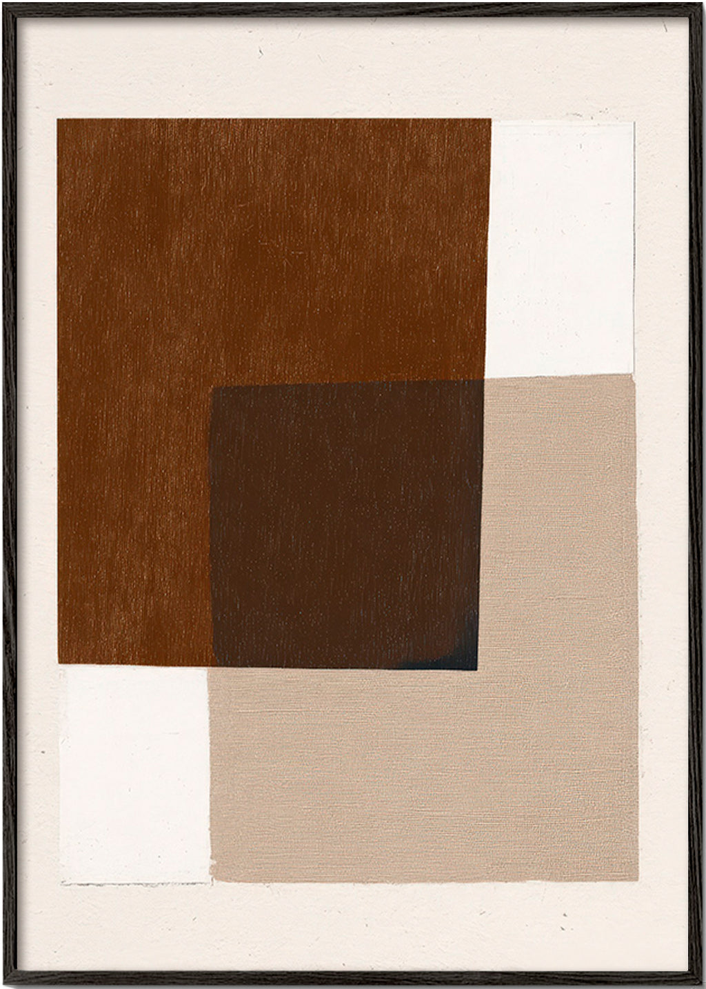 Minimalistisches Design mit erdigen überlappenden Blöcken