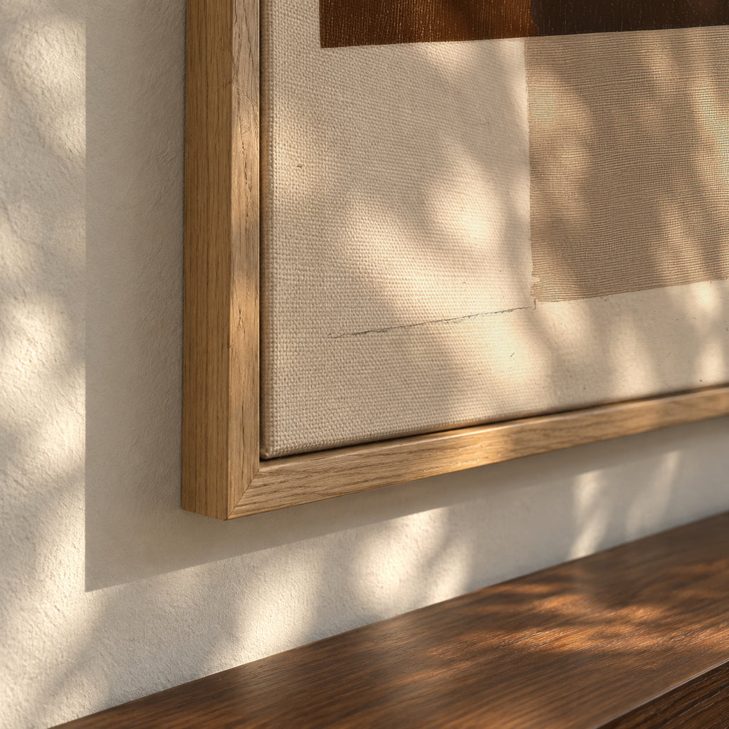 Minimal Earth - Framed canvas detail